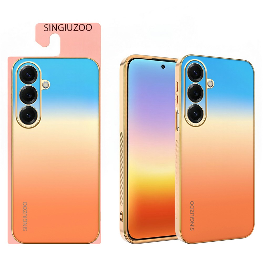 SINGIUZOO For Samsung Galaxy S26+ Case Electroplated AG Matte Gradient Color PC + TPU Phone Cover