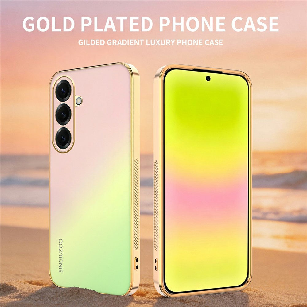 SINGIUZOO Til Samsung Galaxy S26 FE Cover Elektropletteret AG Mat Gradientfarvet PC + TPU Telefoncover