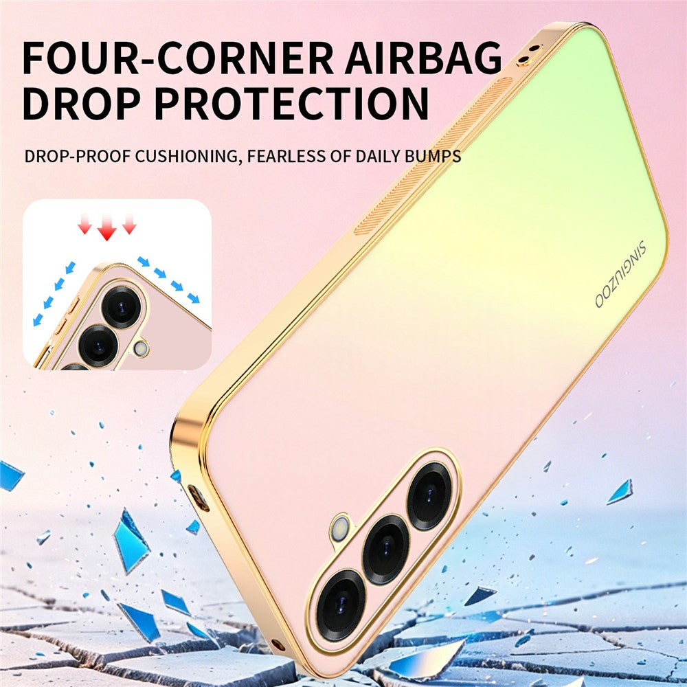 SINGIUZOO Til Samsung Galaxy S26 FE Cover Elektropletteret AG Mat Gradientfarvet PC + TPU Telefoncover