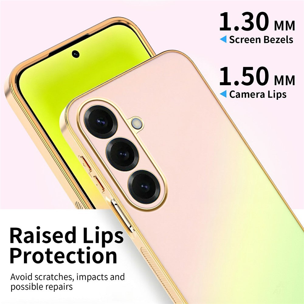 SINGIUZOO Til Samsung Galaxy S26 FE Cover Elektropletteret AG Mat Gradientfarvet PC + TPU Telefoncover