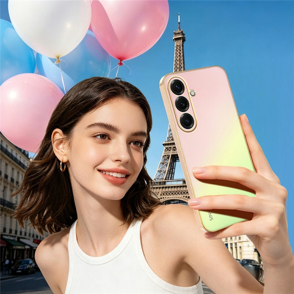SINGIUZOO Til Samsung Galaxy S26 FE Cover Elektropletteret AG Mat Gradientfarvet PC + TPU Telefoncover