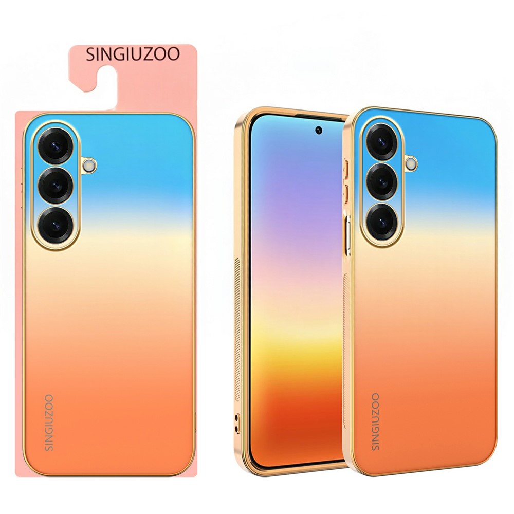 SINGIUZOO Til Samsung Galaxy S26 FE Cover Elektropletteret AG Mat Gradientfarvet PC + TPU Telefoncover