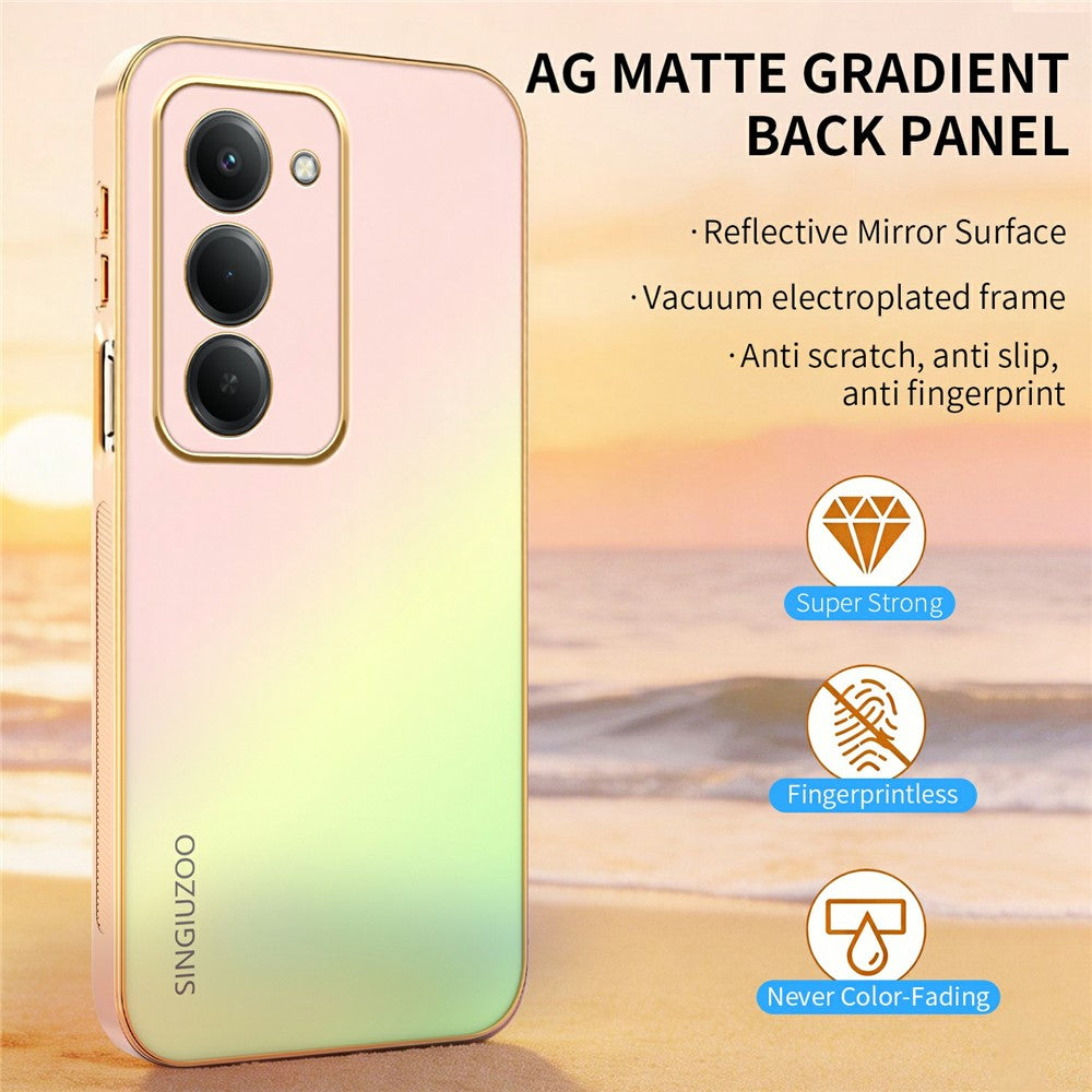 SINGIUZOO For Xiaomi Redmi 15 5G (EU) (171mm)  /  Redmi 15 4G (EU) (171mm) Case Electroplated AG Matte Gradient Color PC + TPU Phone Cover