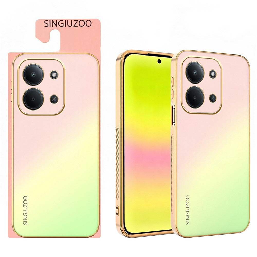 SINGIUZOO Skal för Xiaomi Redmi 15C 5G (EU) (173 mm) / Redmi 15C 4G (EU) (173 mm) Elektropläterad AG Matt Gradient Färg PC + TPU mobilskal