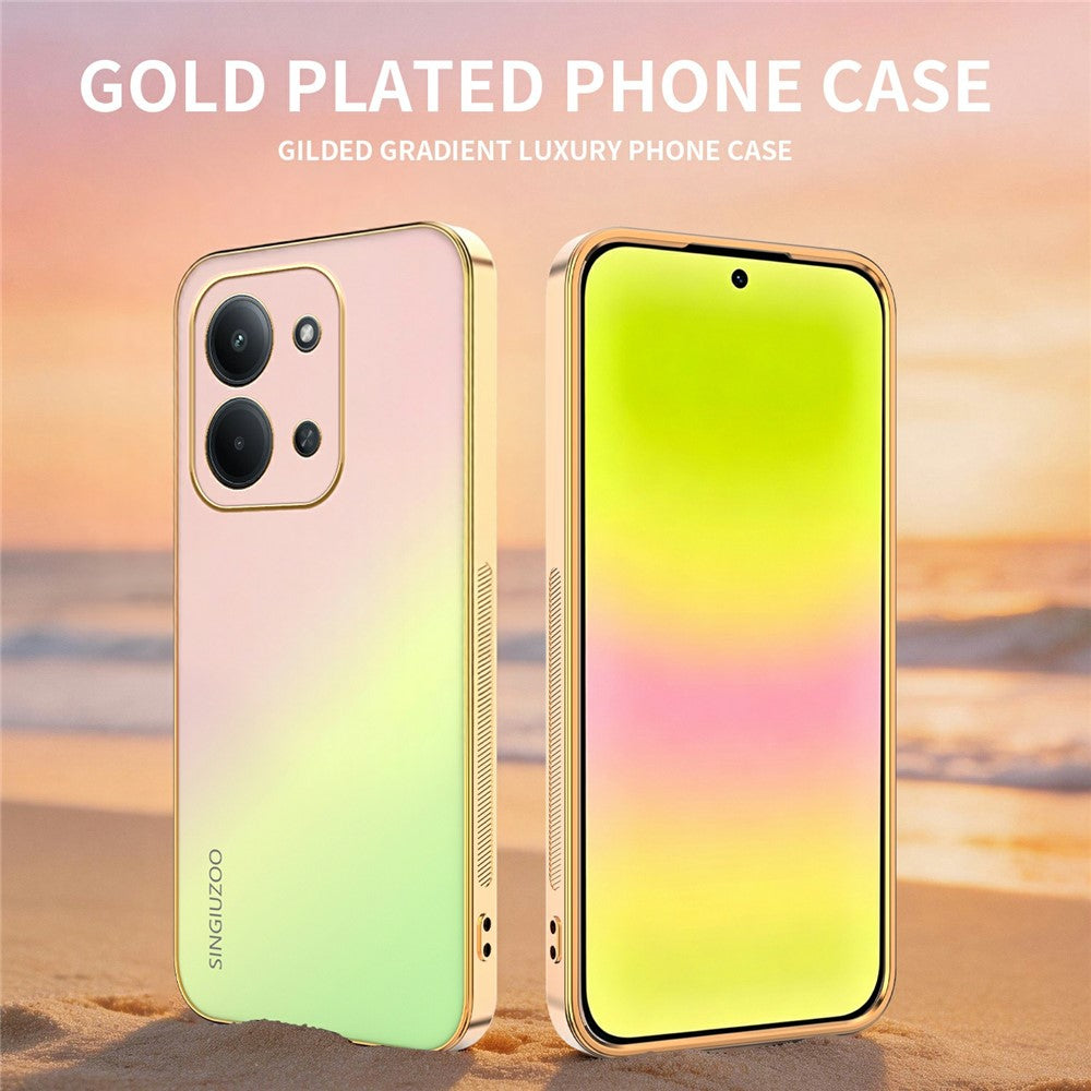 SINGIUZOO Skal för Xiaomi Redmi 15C 5G (EU) (173 mm) / Redmi 15C 4G (EU) (173 mm) Elektropläterad AG Matt Gradient Färg PC + TPU mobilskal