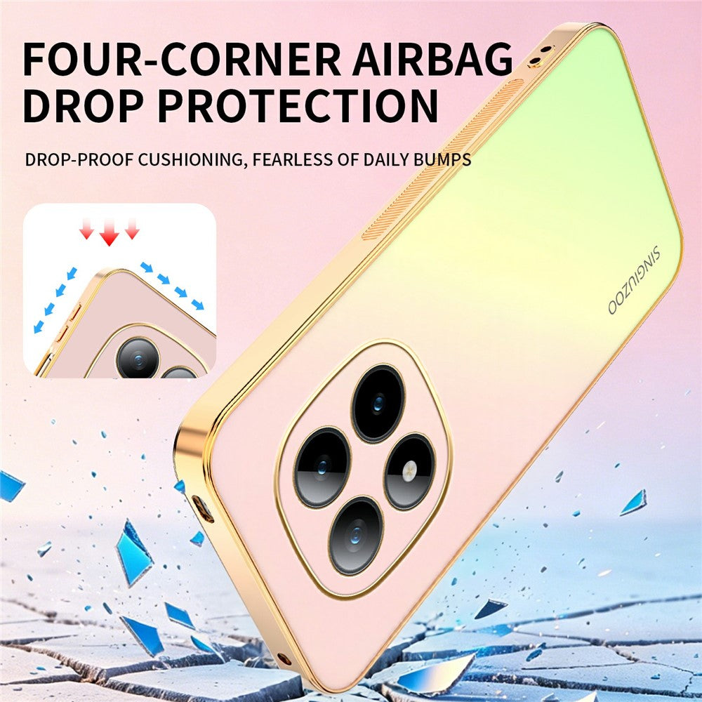 SINGIUZOO For Xiaomi Redmi Note 15 Pro+ 5G (Global)  /  Poco M8 Pro 5G Case Electroplated AG Matte Gradient Color PC + TPU Phone Cover