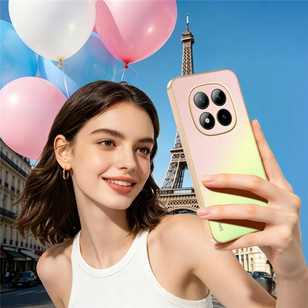 SINGIUZOO For Xiaomi Redmi Note 15 Pro+ 5G (Global)  /  Poco M8 Pro 5G Case Electroplated AG Matte Gradient Color PC + TPU Phone Cover