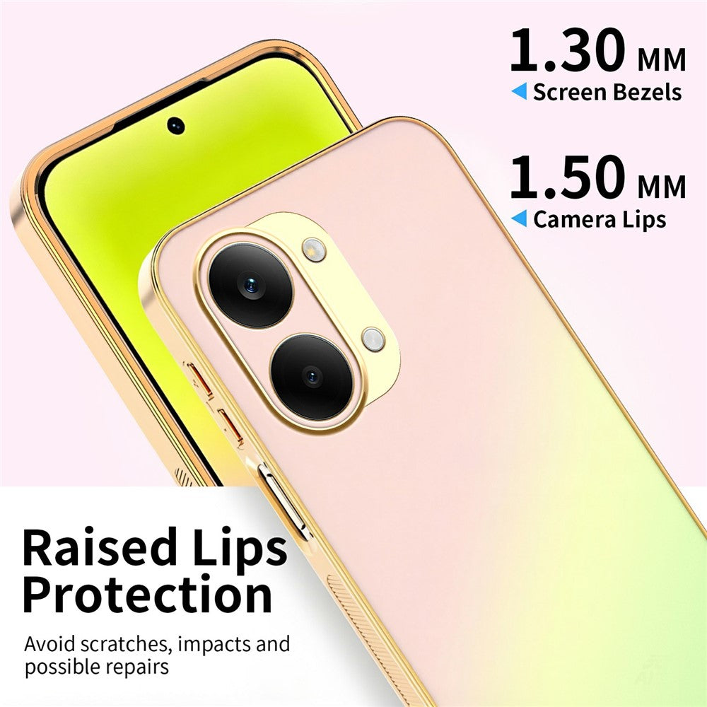 SINGIUZOO For Xiaomi Redmi Turbo 5 Max 5G Case Electroplated AG Matte Gradient Color PC + TPU Phone Cover