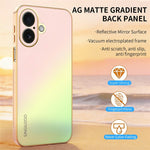 SINGIUZOO For iPhone 16 Case Electroplated AG Matte Gradient Color PC + TPU Phone Cover