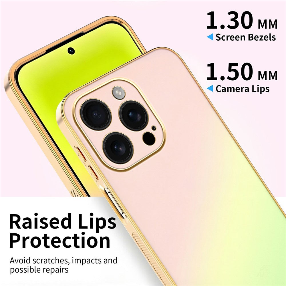 SINGIUZOO For iPhone 16 Pro Max Case Electroplated AG Matte Gradient Color PC + TPU Phone Cover