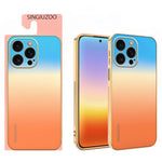 SINGIUZOO For iPhone 16 Pro Max Case Electroplated AG Matte Gradient Color PC + TPU Phone Cover