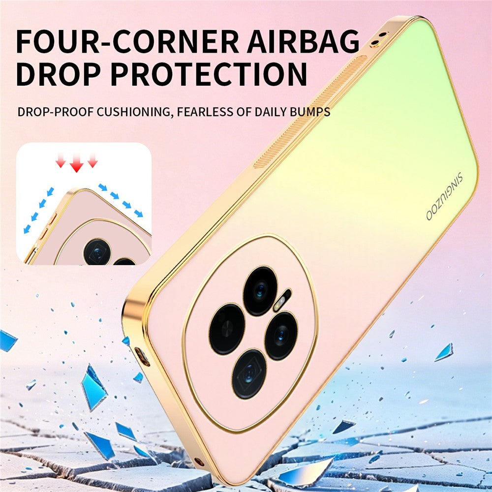 SINGIUZOO For Honor Magic8 5G Case Electroplated AG Matte Gradient Color PC + TPU Phone Cover