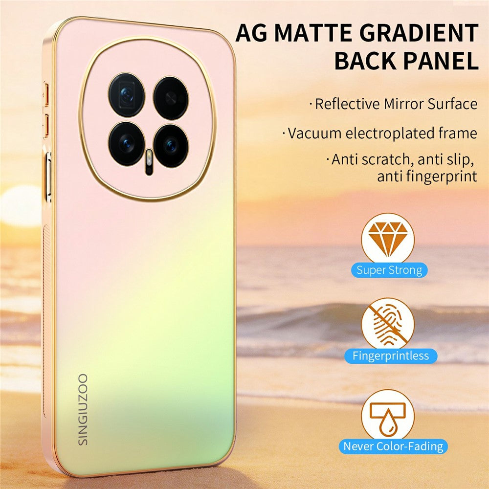 SINGIUZOO For Honor Magic8 5G Case Electroplated AG Matte Gradient Color PC + TPU Phone Cover