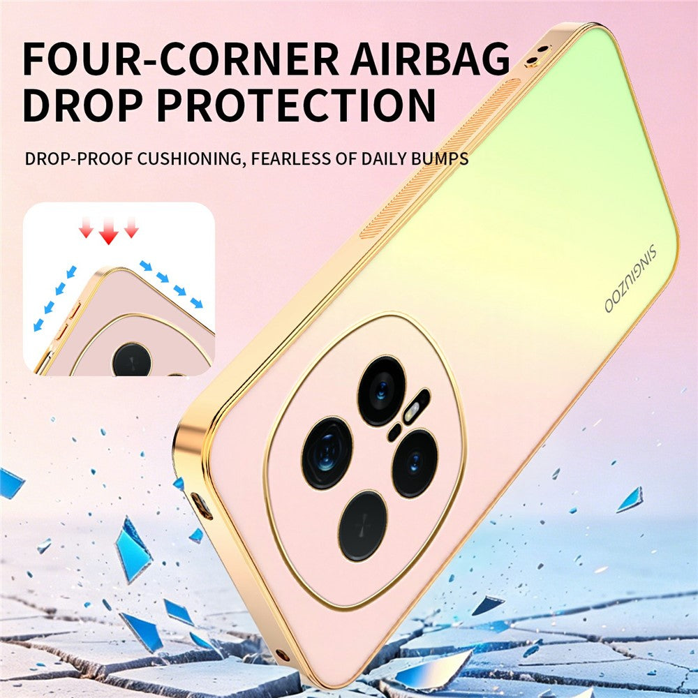 SINGIUZOO For Honor Magic8 Pro 5G Case Electroplated AG Matte Gradient Color PC + TPU Phone Cover