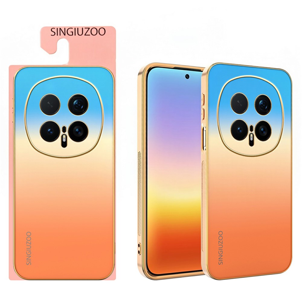 SINGIUZOO For Honor Magic8 Pro 5G Case Electroplated AG Matte Gradient Color PC + TPU Phone Cover
