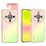 SINGIUZOO For Honor X70 5G  /  X9d 5G  /  Magic8 Lite 5G Case Electroplated AG Matte Gradient Color PC + TPU Phone Cover