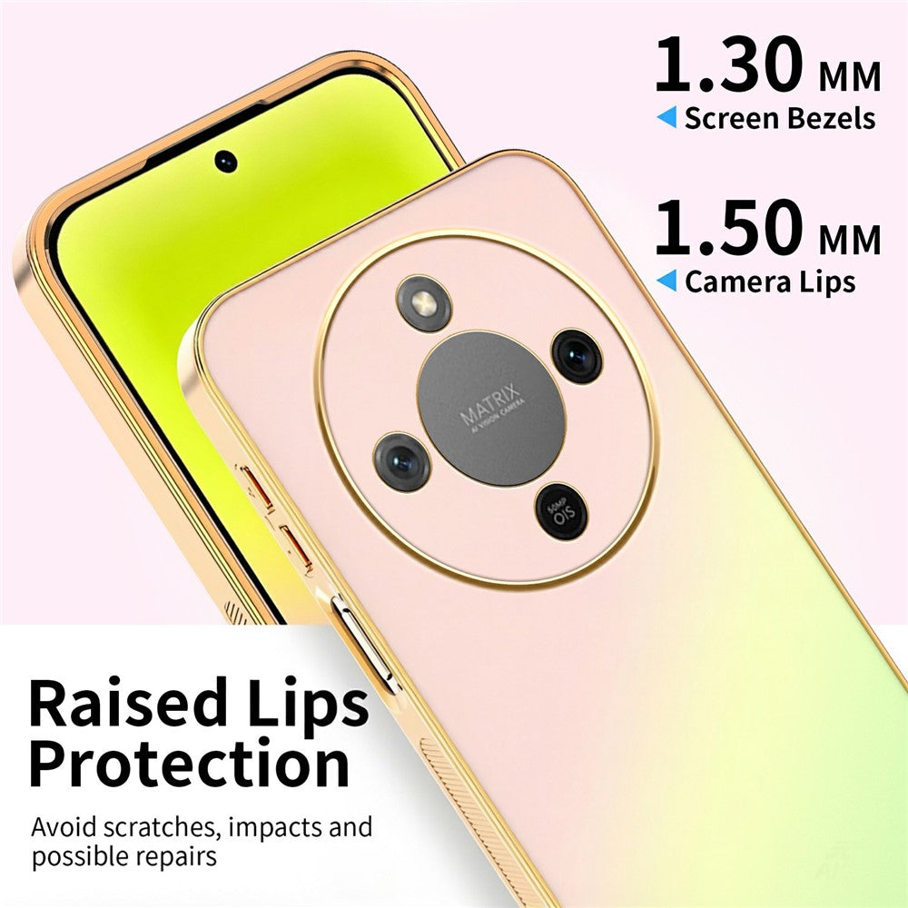 SINGIUZOO For Honor X70 5G  /  X9d 5G  /  Magic8 Lite 5G Case Electroplated AG Matte Gradient Color PC + TPU Phone Cover