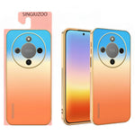 SINGIUZOO For Honor X70 5G  /  X9d 5G  /  Magic8 Lite 5G Case Electroplated AG Matte Gradient Color PC + TPU Phone Cover