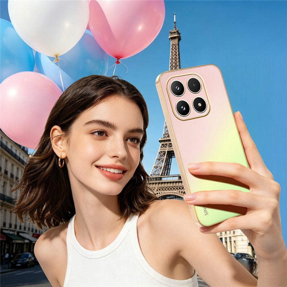 SINGIUZOO For Xiaomi 17 Case Electroplated AG Matte Gradient Color PC + TPU Phone Cover