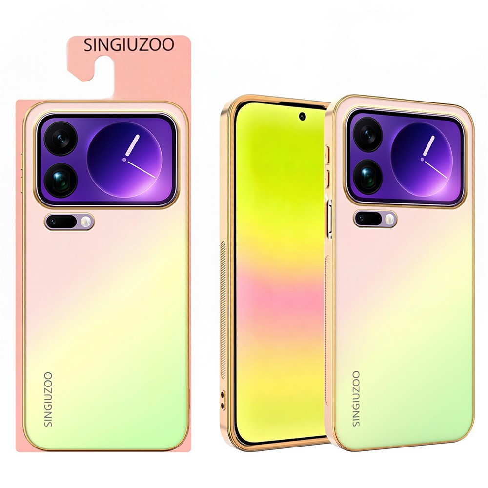 SINGIUZOO For Xiaomi 17 Pro Max Case Electroplated AG Matte Gradient Color PC + TPU Phone Cover