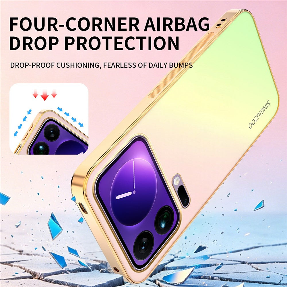 SINGIUZOO For Xiaomi 17 Pro Max Case Electroplated AG Matte Gradient Color PC + TPU Phone Cover