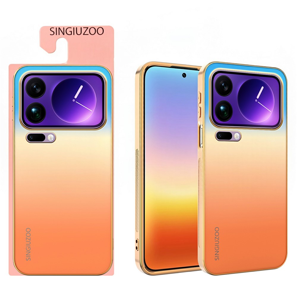 SINGIUZOO For Xiaomi 17 Pro Max Case Electroplated AG Matte Gradient Color PC + TPU Phone Cover