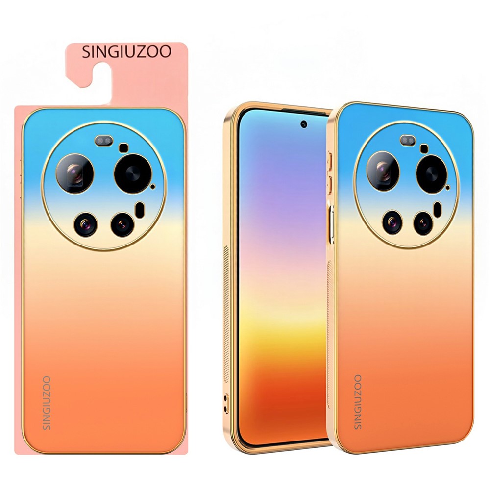 SINGIUZOO Skal för Xiaomi 17 Ultra 5G, elektropläterat AG-skal i matt tonad färg, PC + TPU, mobilskal