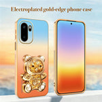 SINGIUZOO Elektropläterat Skal till OnePlus 15R 5G / Ace 6 5G / Ace 6T 5G Glitter Björn Stöd Gradient Färg PC + TPU mobilskal