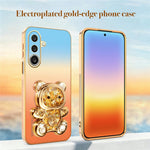 SINGIUZOO Til Samsung Galaxy A27 5G Cover Glitter Bjørn Stander Galvaniseret Gradientfarve PC + TPU Telefoncover