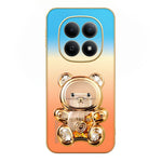 SINGIUZOO For Xiaomi Redmi Note 15 5G (Global) / Poco M8 5G Case Glitter Bear Kickstand Electroplated Gradient Color PC + TPU Phone Cover