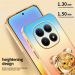 SINGIUZOO For Xiaomi Redmi Note 15 5G (Global) / Poco M8 5G Case Glitter Bear Kickstand Electroplated Gradient Color PC + TPU Phone Cover