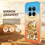 SINGIUZOO for Xiaomi Redmi Note 15 Pro 5G (Global) Case Glitter Bear Kickstand Electroplated Gradient Color PC + TPU Phone Cover