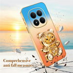 SINGIUZOO for Xiaomi Redmi Note 15 Pro 5G (Global) Case Glitter Bear Kickstand Electroplated Gradient Color PC + TPU Phone Cover