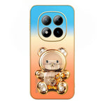 SINGIUZOO for Xiaomi Redmi Note 15 Pro+ 5G (Global) / Poco M8 Pro 5G Case Glitter Bear Kickstand Electroplated Gradient Color PC + TPU Phone Cover