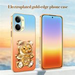 SINGIUZOO for Xiaomi Redmi Turbo 5 Max 5G Case Glitter Bear Kickstand Electroplated Gradient Color PC + TPU Phone Cover