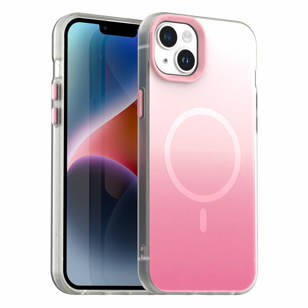 Til iPhone 13 Magnetisk Cover Gradient TPU + PET + PC IMD Stødsikkert Telefoncover