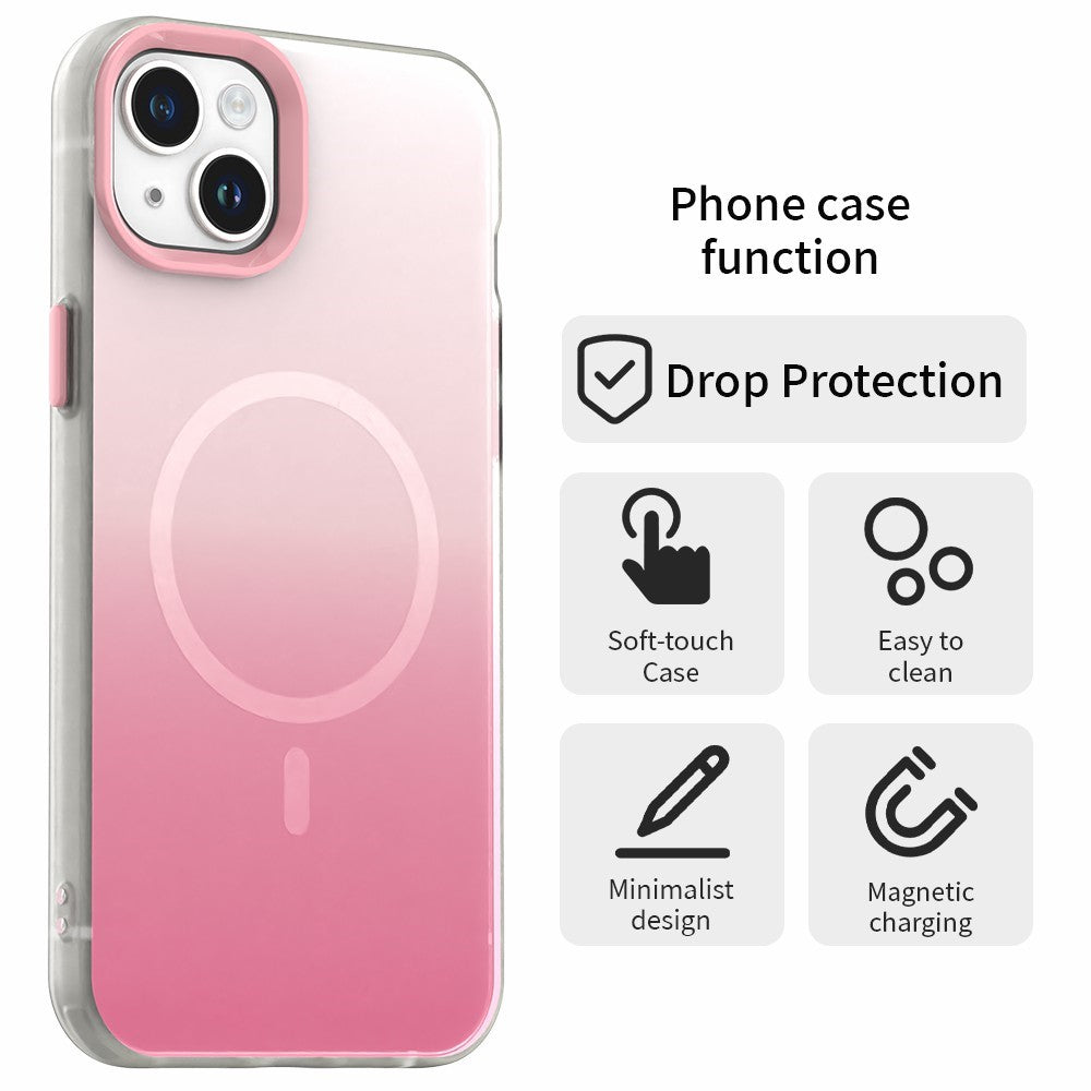 Magnetiskt skal för iPhone 13, Gradient TPU + PET + PC, IMD, stötsäkert mobilskal