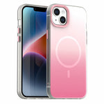 Til iPhone 14 Magnetisk Cover Gradient TPU + PET + PC IMD Stødsikkert Telefoncover - Grøn