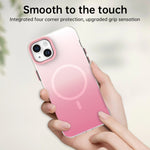 Til iPhone 14 Magnetisk Cover Gradient TPU + PET + PC IMD Stødsikkert Telefoncover - Grøn
