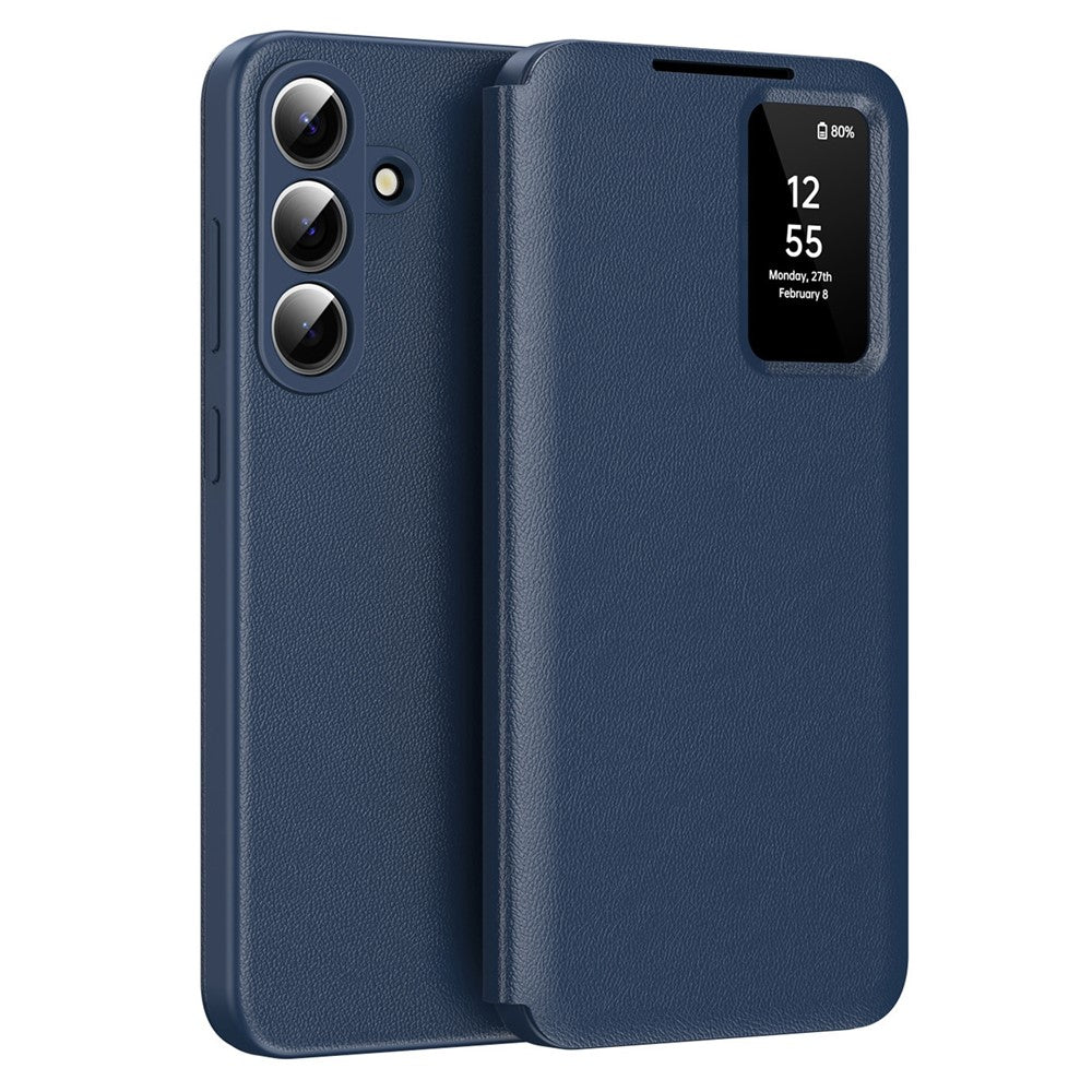 For Samsung Galaxy S26 FE Case with Card Holder Smart View Window Leather Phone Cover