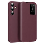 For Samsung Galaxy S26 FE Case with Card Holder Smart View Window Leather Phone Cover