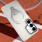 IM-CHEN for Samsung Galaxy S26+ Case Magnetic Tennis Racket Kickstand PC + TPU Translucent Matte Phone Cover