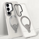 IM-CHEN for Samsung Galaxy S26+ Case Magnetic Tennis Racket Kickstand PC + TPU Translucent Matte Phone Cover