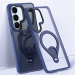 IM-CHEN for Samsung Galaxy S26+ Case Magnetic Tennis Racket Kickstand PC + TPU Translucent Matte Phone Cover