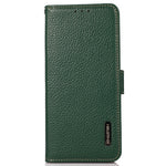 KHAZNEH for Xiaomi Redmi Note 17 4G (Global) / Note 17 5G (Global) / Note 17 (India / China) 5G Phone Case Litchi Texture Genuine Cow Leather Cover RFID Blocking