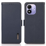 KHAZNEH for Xiaomi Redmi Note 17 4G (Global) / Note 17 5G (Global) / Note 17 (India / China) 5G Phone Case Litchi Texture Genuine Cow Leather Cover RFID Blocking