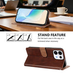 For Oppo Reno16 Pro 5G (Global) / Oppo Reno16 5G (China) / Oppo Reno16 5G (Global) Case Wallet Flip Stand PU Leather Phone Cover with Wrist Strap