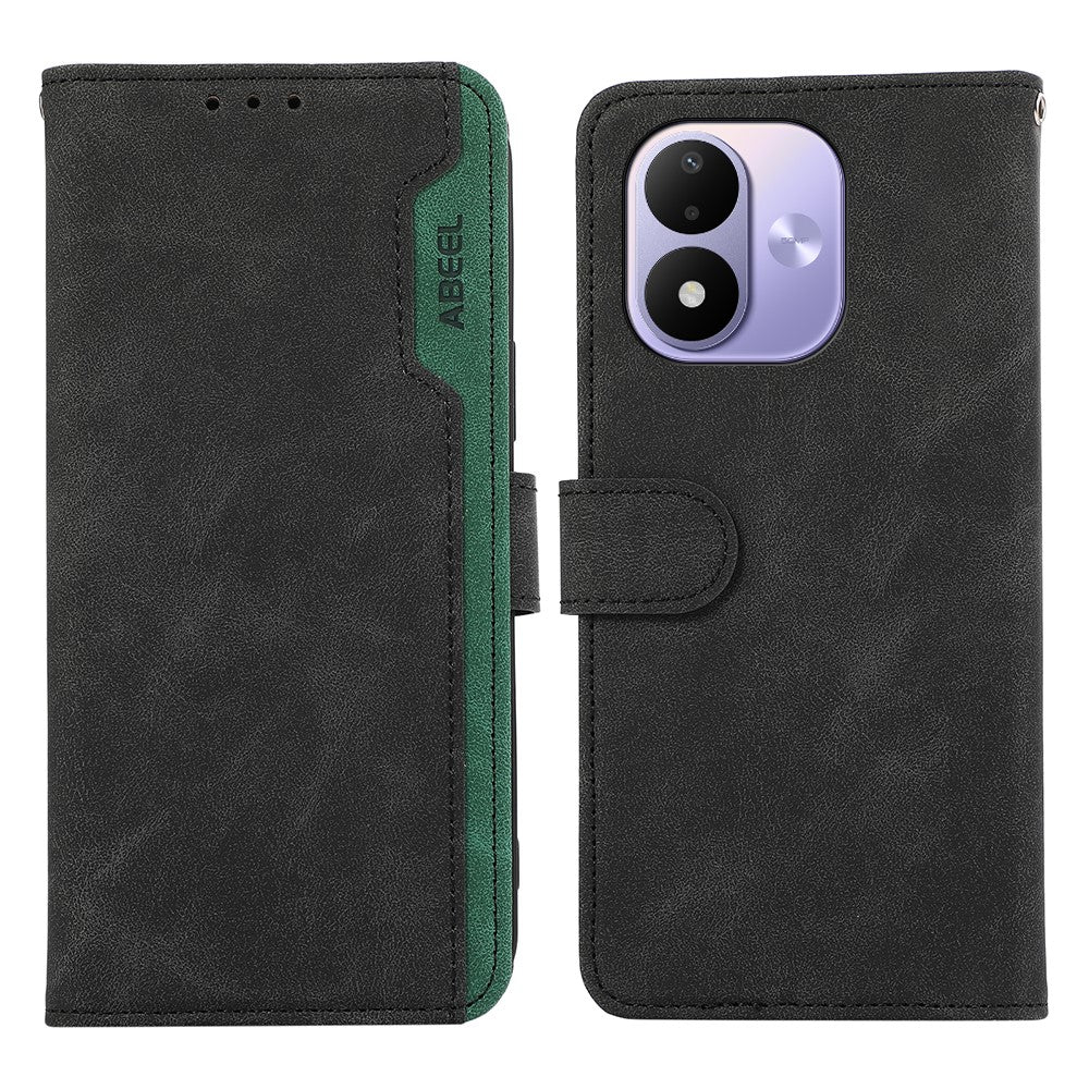 ABEEL For Xiaomi Redmi Note 17 4G (Global) / Note 17 5G (Global) / Note 17 (India / China) 5G Case Color Splicing Leather Flip Phone Cover RFID Blocking