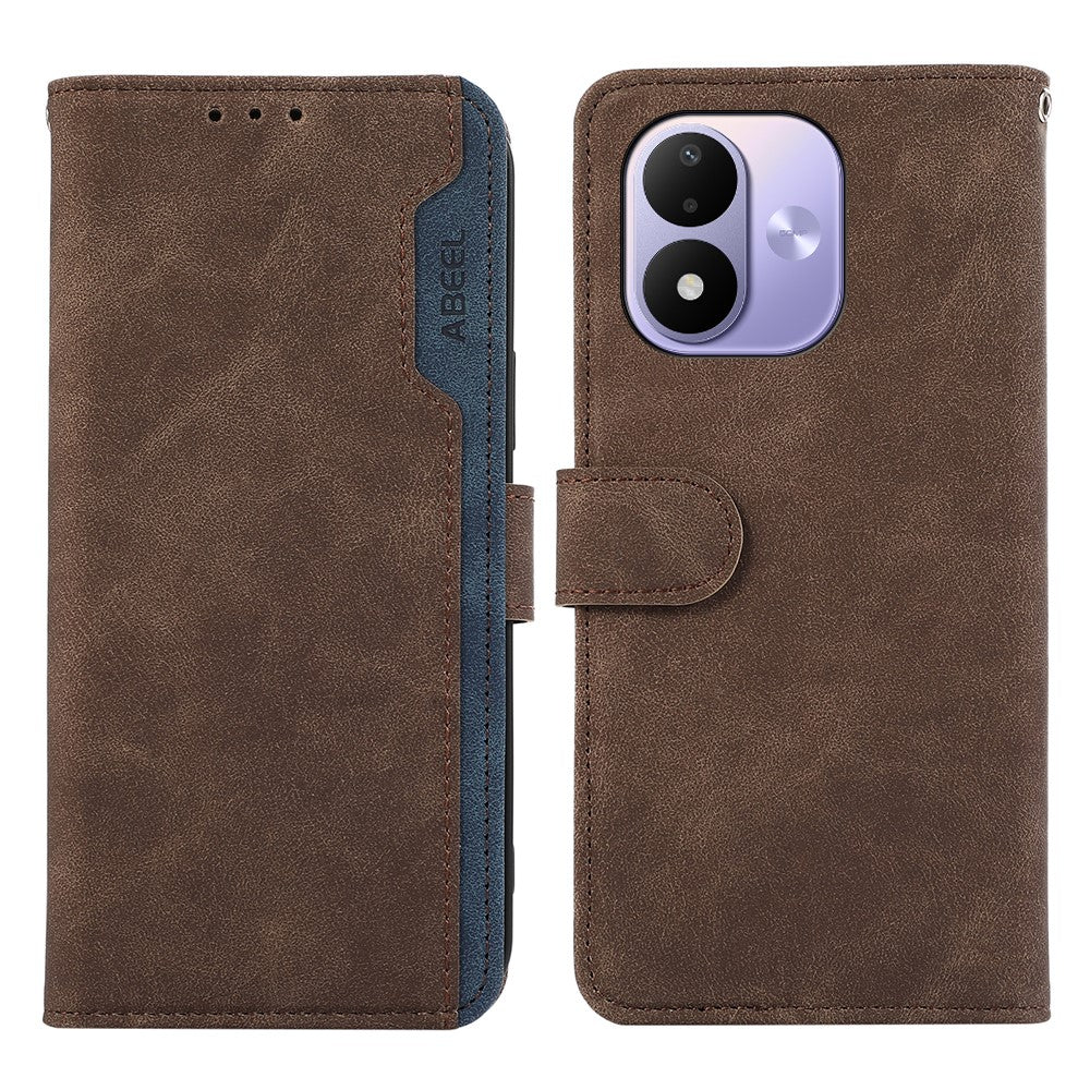 ABEEL For Xiaomi Redmi Note 17 4G (Global) / Note 17 5G (Global) / Note 17 (India / China) 5G Case Color Splicing Leather Flip Phone Cover RFID Blocking