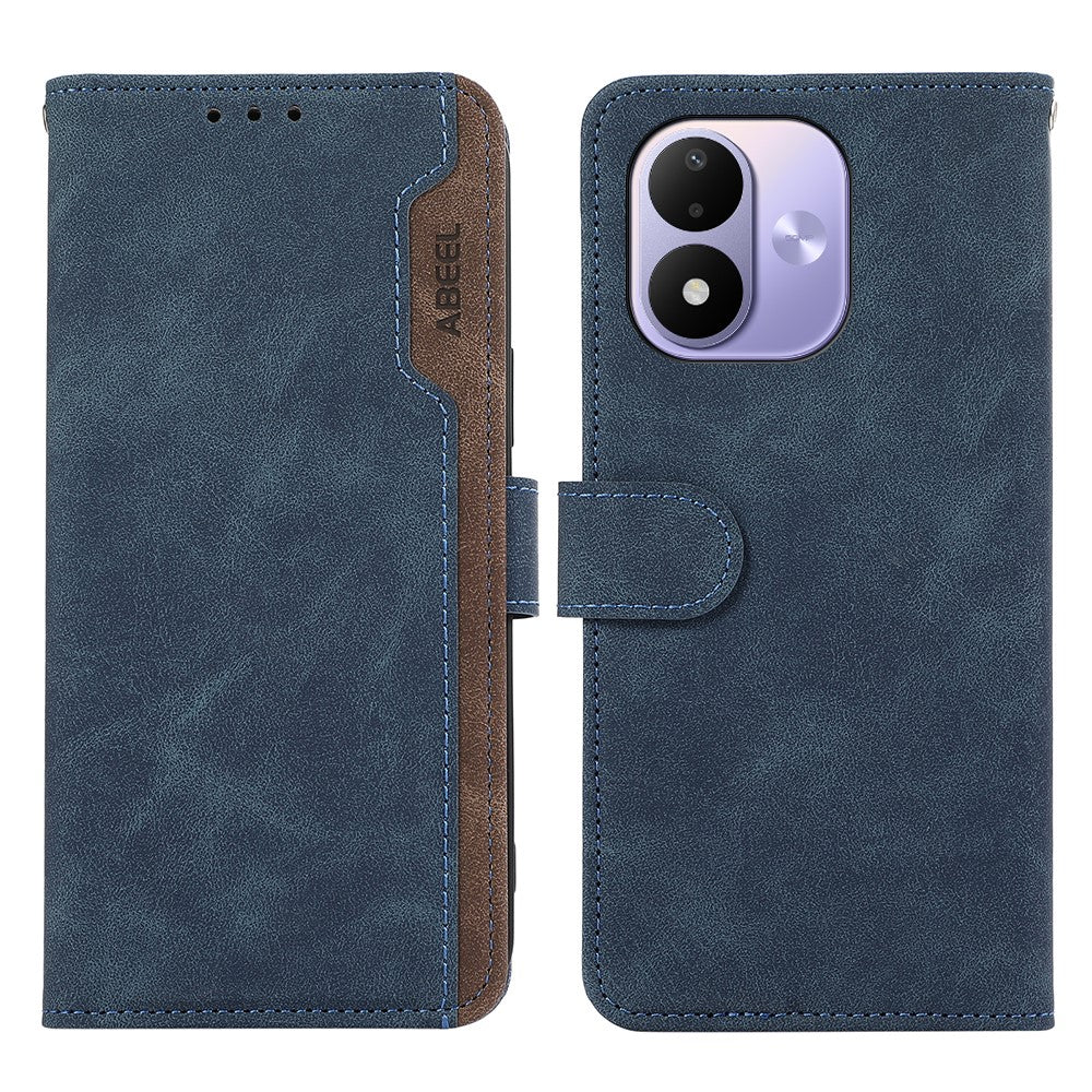 ABEEL For Xiaomi Redmi Note 17 4G (Global) / Note 17 5G (Global) / Note 17 (India / China) 5G Case Color Splicing Leather Flip Phone Cover RFID Blocking